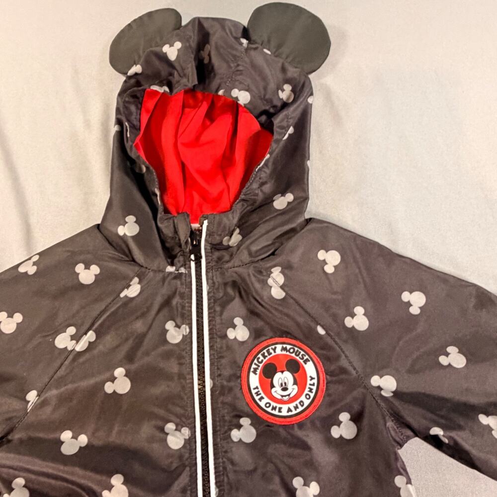 Disney Mickey Mouse Little Boys Toddler Zip Hoodie (2T) Windbreaker Mickey Ears